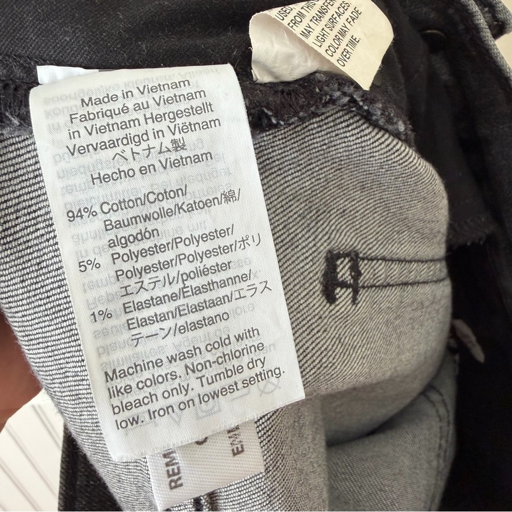 Madewell | Perfect Vintage Crop Jeans High Rise Tapered Charcoal Gray Size 27 - Picture 9 of 9